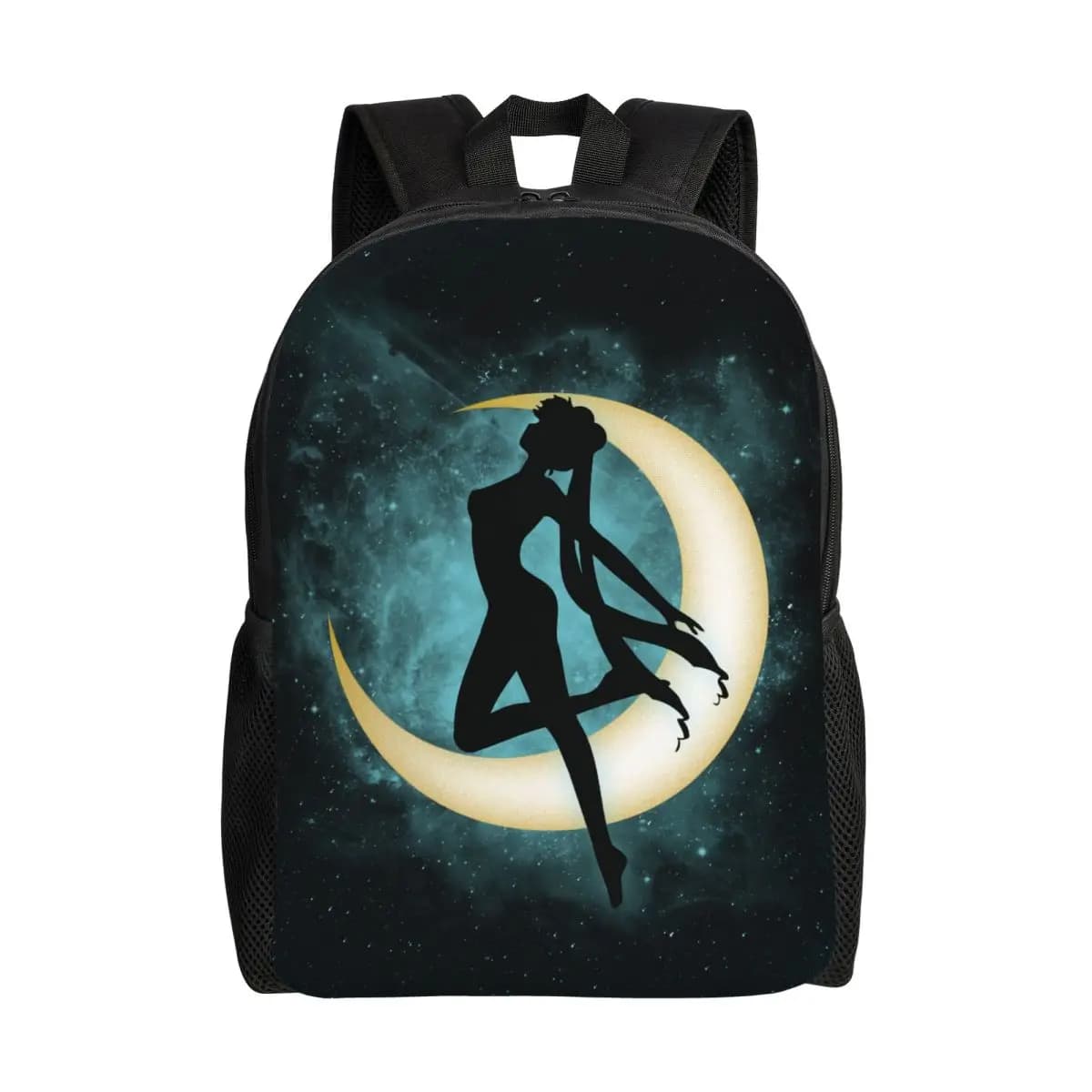 Zaino Anime Personalizzato Super Moon Power Magical Girl per Donna e Uomo, Borsa Casual per College e Scuola
