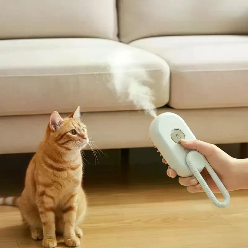 Rechargeable Pet Spray Grooming Brush Soft Bristles Anti Flying Hair For Dog Cat