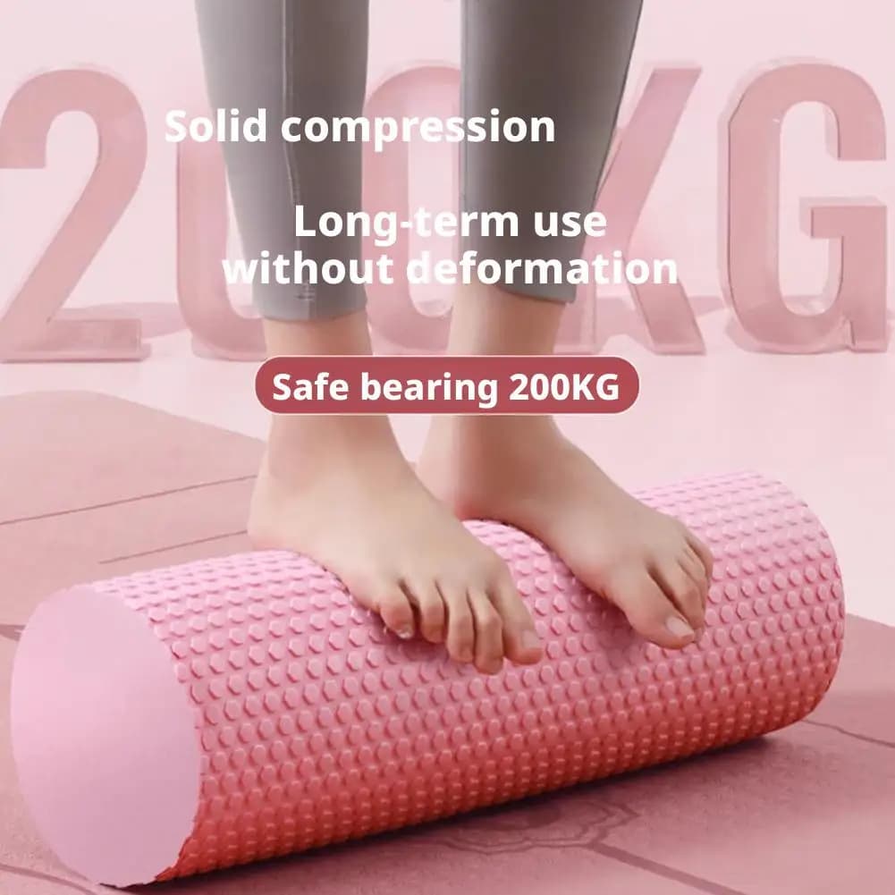 High Density Hexagonal EVA Foam Yoga Roller Portable Muscle Massage Release Cylinder for Leg Arm Back Pilates Home Workout Deep Tissue Relax Tool