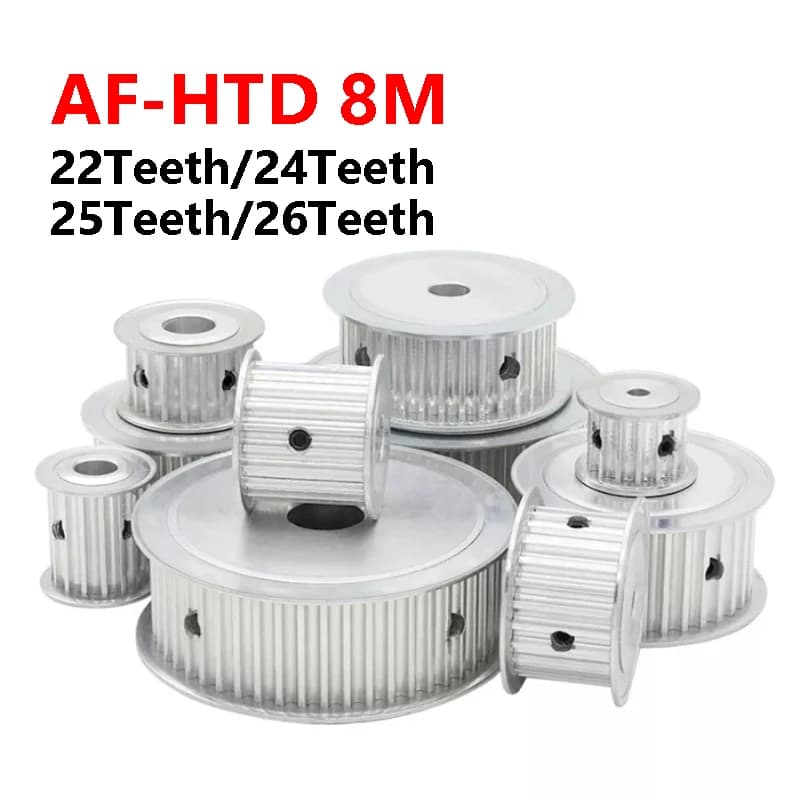1 pz puleggia della cinghia dentata tipo AF HTD-8M22 denti ~ 26 denti passo 8mm puleggia della cinghia slot largo 16/21/27/32/40mm