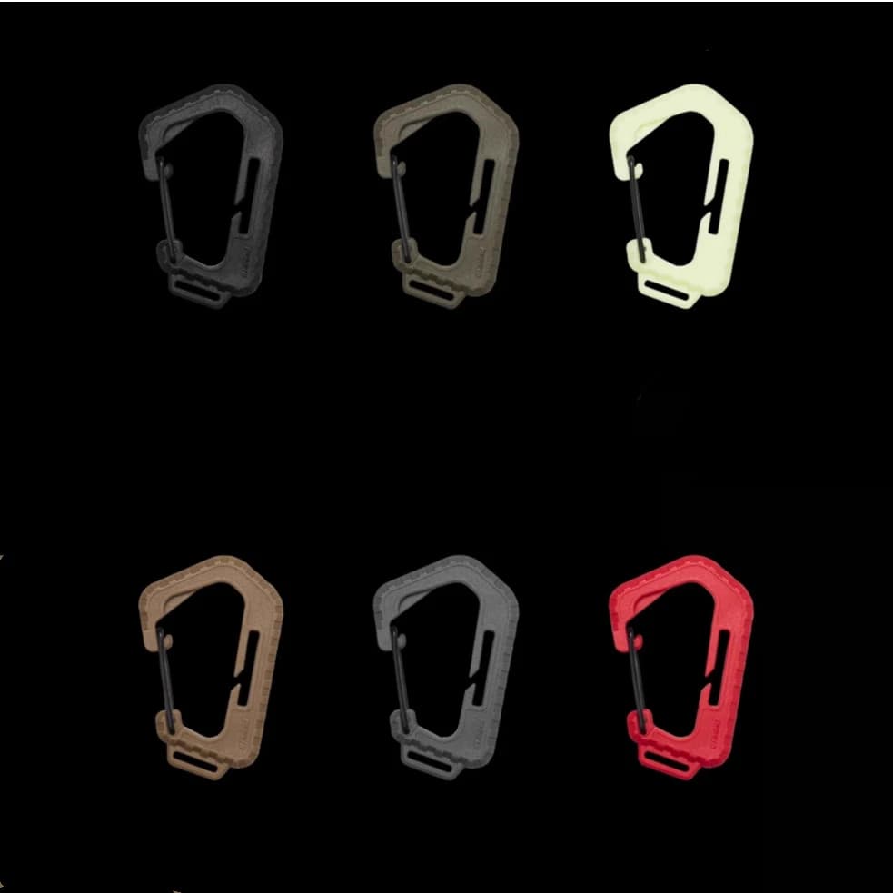 Tactical multifunzionale Quick-Hook D Buckle Hook portachiavi di sopravvivenza luminoso per guanto zaino accessori fai da te