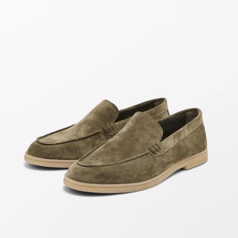 MOOQDAAX 2025 New England Style Fashion Vintage Ring Metal Buckle Round Head Moccasins Women's Shoes Low Women's Shoes