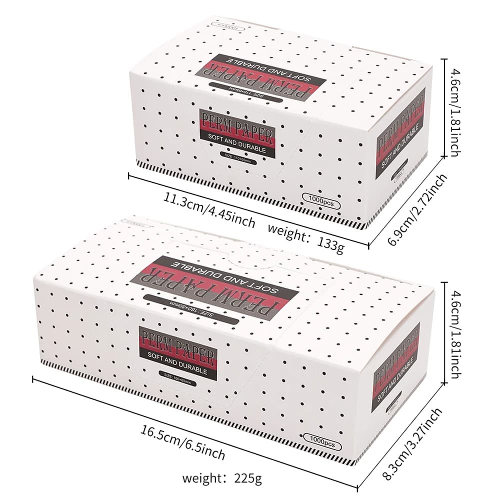 1000 Paper Sheets for Permanent, Heat Resistant, for Salon, Anti-Scoating, Professional, for Hair Harness and Discoloration