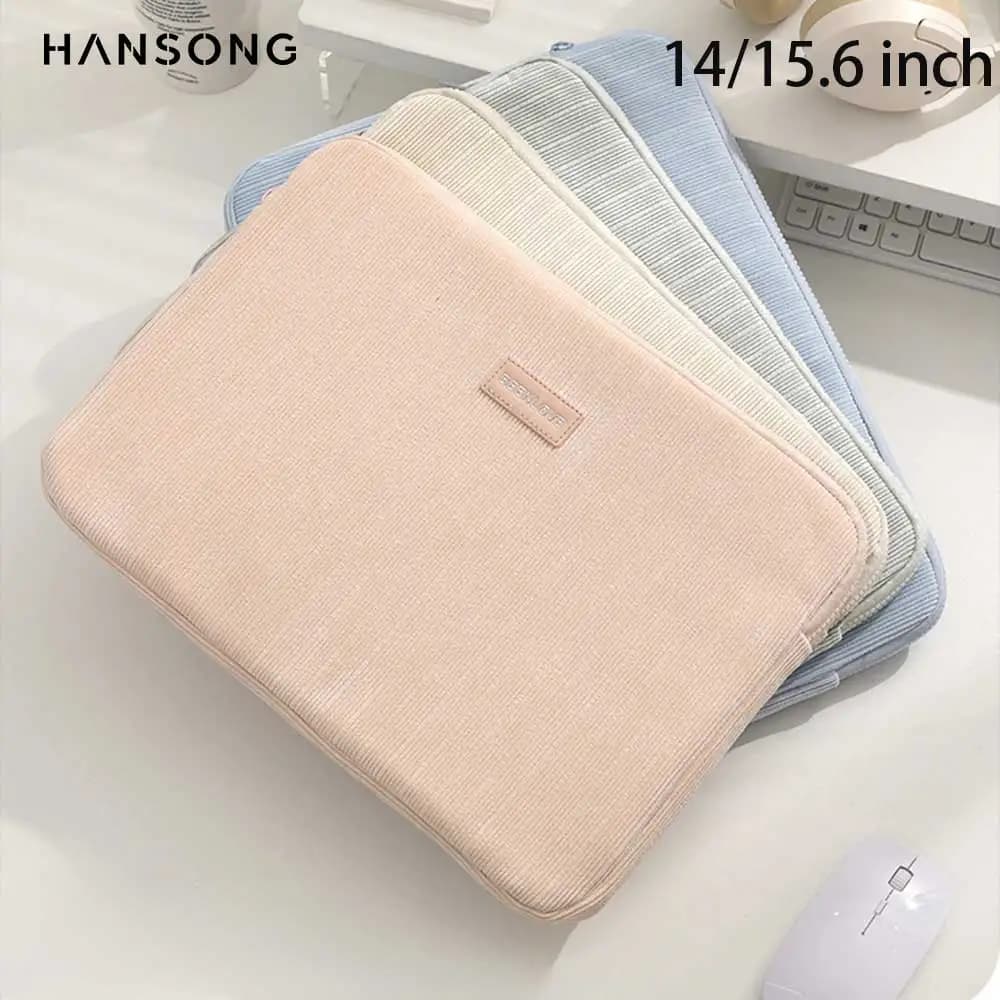 2025 New laptop bag suitable For Huawei Apple 14 inch 15.6-inch portable corduroy inner bag for business travel