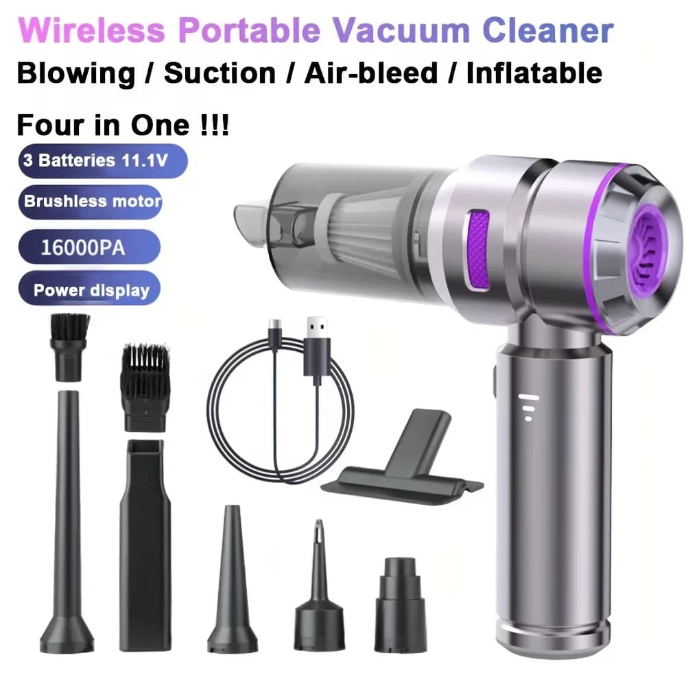 Mini Car Vacuum Cooling Cordless 390000PA Powerful Vacuum Cleaner for Wireless Cars Portable Car Vacuum Cleaner