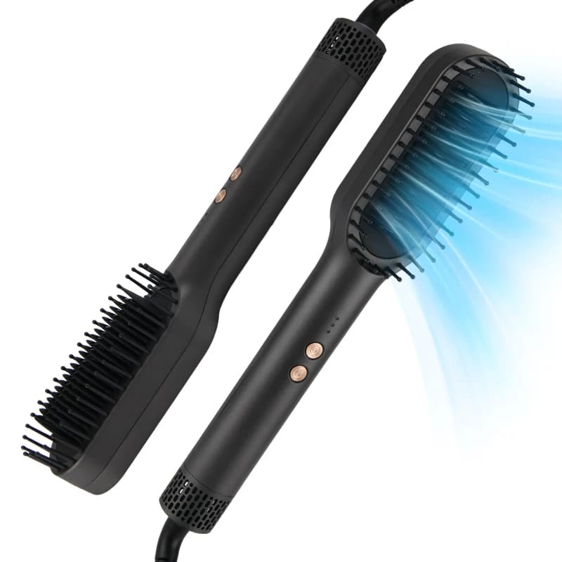 2in1 Hair Volumizer Hot air Brush Electric Heated Brush Airflow Straightener Comb Professional air Hair Straightener Dryer Brush