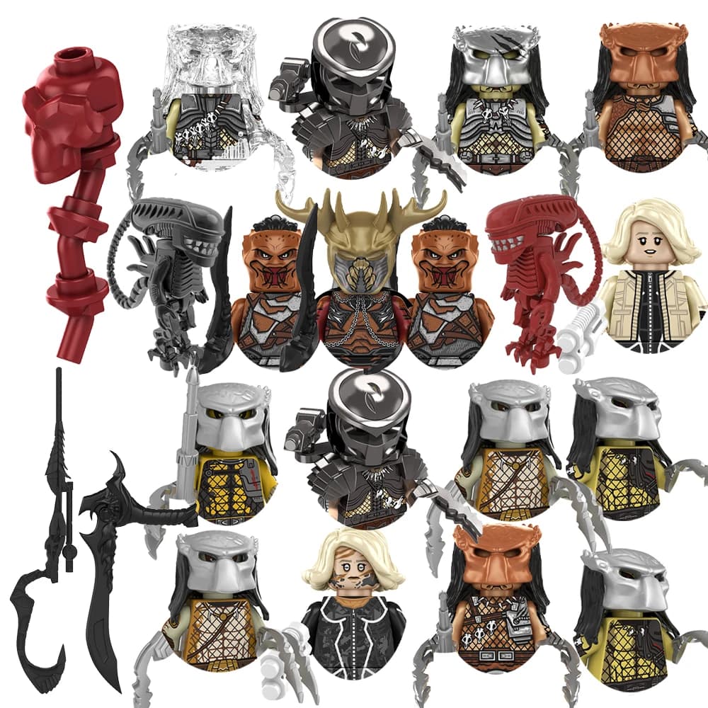 2026 NUOVI Predator MINI Figures TP453-460 Mattoncini da Costruzione Giocattoli Regalo Mini Action Figure Blocchi da Costruzione per Bambini per Regali di Festa