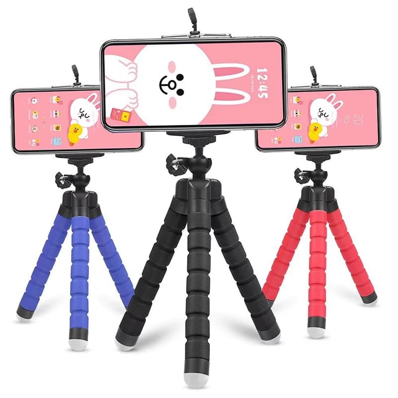 Phone Tripod Mount With Bluetooth Remote Flexible Mini Stand Smart Phone Clip Holder For iPhone Huawe Xiaomi And For DJI Camera
