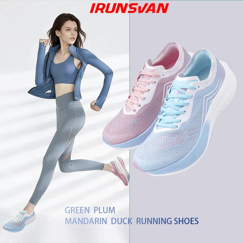 IRUNSVAN Scarpe da corsa da donna in mesh comode e traspiranti Scarpe sportive da allenamento per maratona con bordo in nylon per esterni
