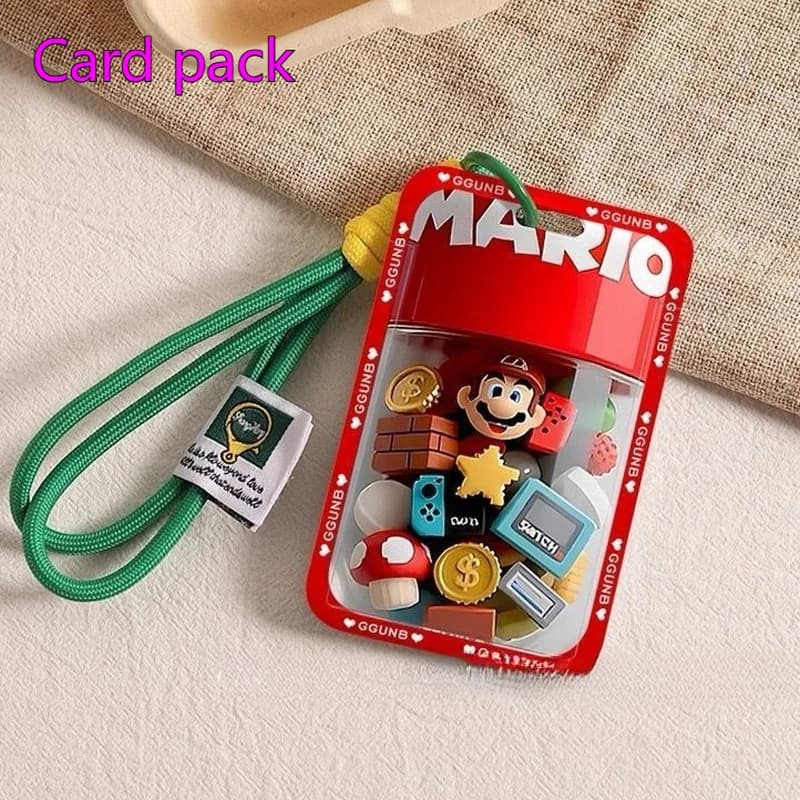 Parti piccole 3D Marrio Nfc Porta carte di rilevamento Copertura scorrevole Custodia per carte comunitarie Carta per pasti Carta per metro Decorazione per imballaggio