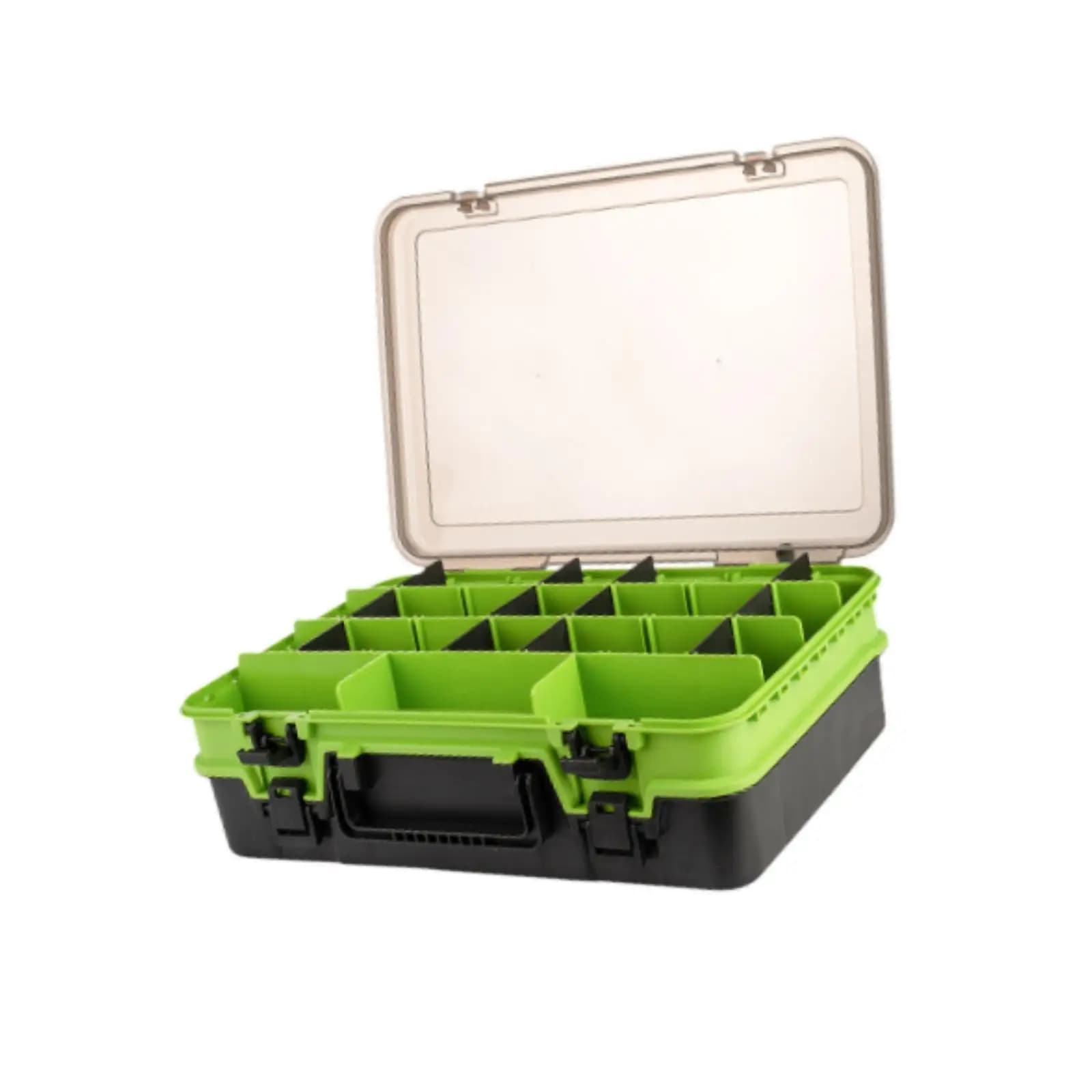 Double Layer Fishing Equipment Box, Fishing Accessories Organizer, Freshwater and Salt Water Fishing Equipment Container, Open Fishing Supplies