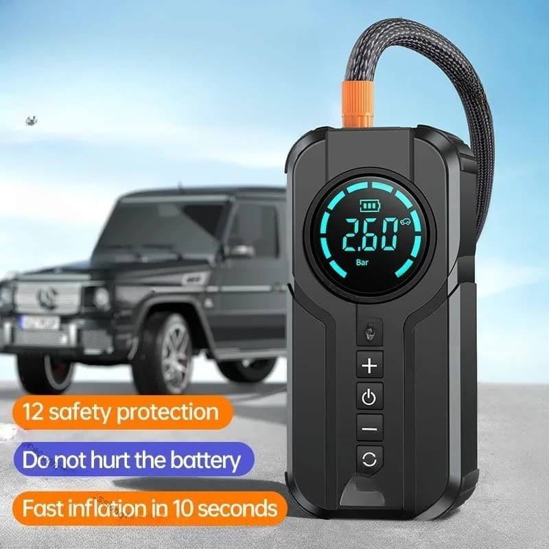 Avviatore di emergenza per auto Gonfiatore per pneumatici Avvio di emergenza Alimentatore Pompa ad aria Portatile transfrontaliero