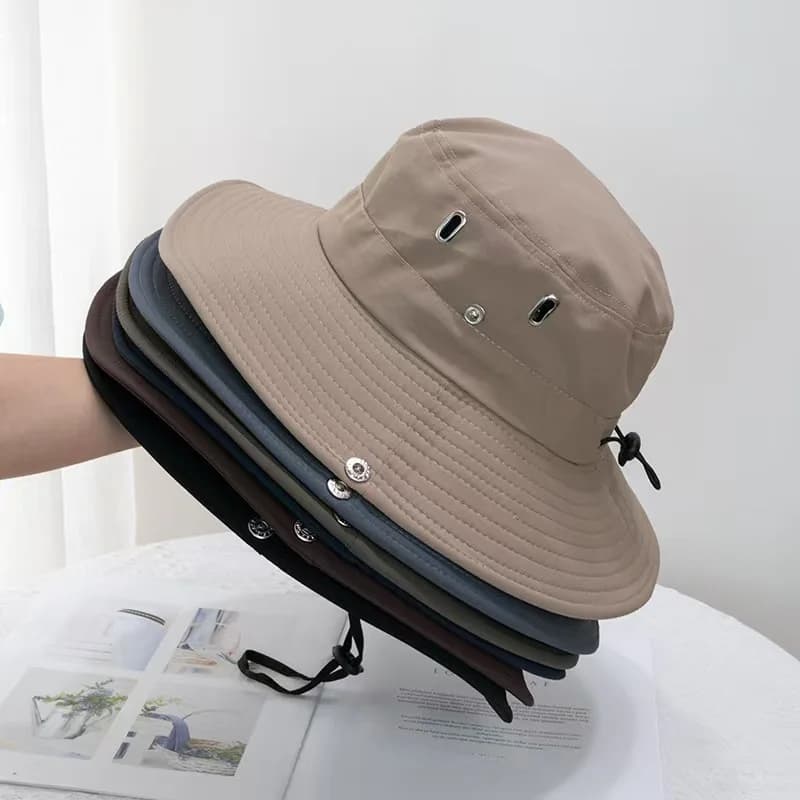 New Men's Foldable Sun Hat in Tesa Larga, Waterproof, UV Protection, Fishing/Bucket Hat for Fishing, Hiking, Climbing, Summer