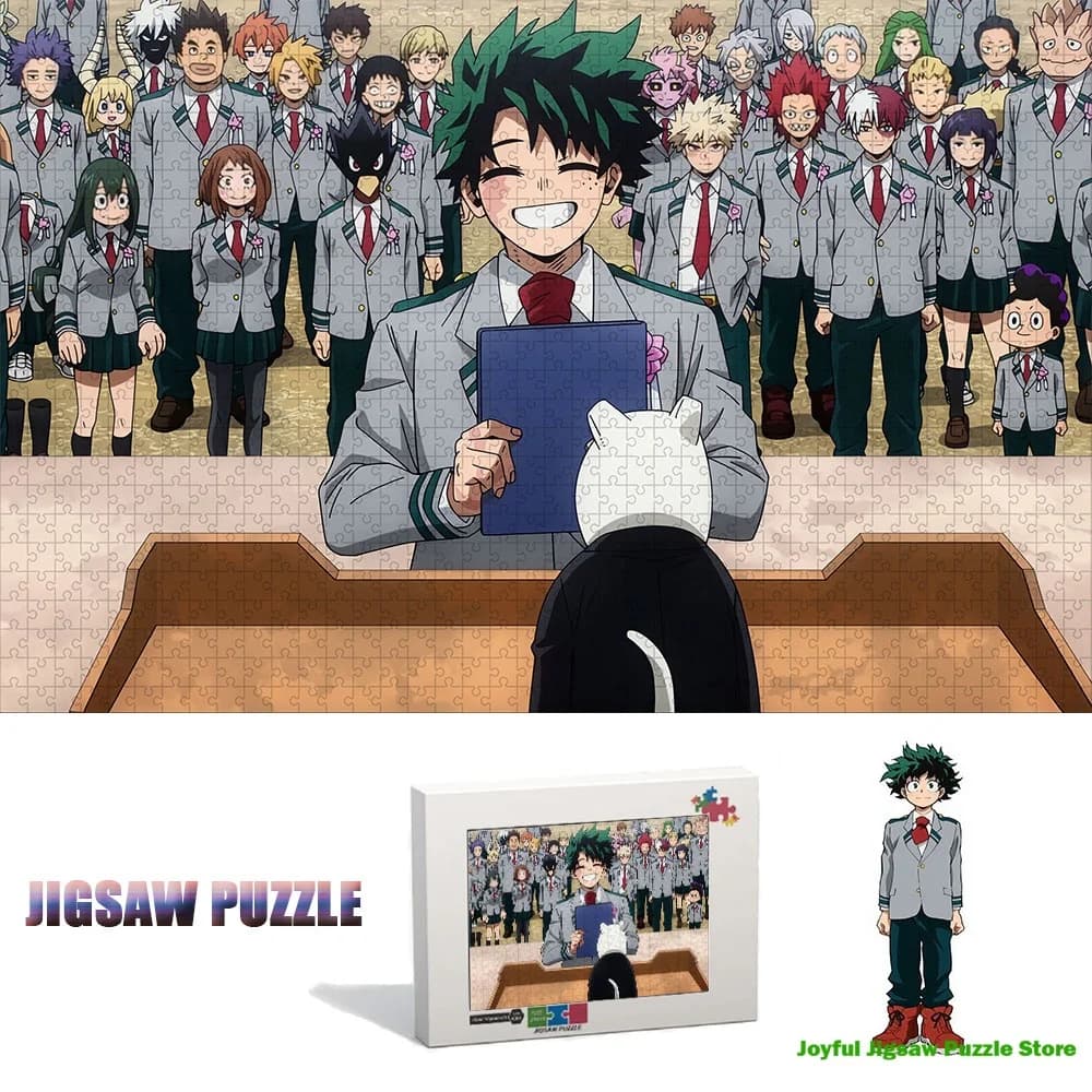 My Hero Academia Leisure Toy Jigsaw Puzzle Educational Stress Relief Hobby Interactive Game for Friends Birthday Graduation Gift
