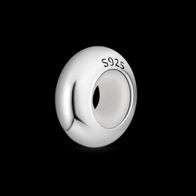 Tappi in silicone Perline Gomma Argento 925 Ciondoli distanziatori adatti Collana originale Bracciale Creazione di gioielli fai da te da donna