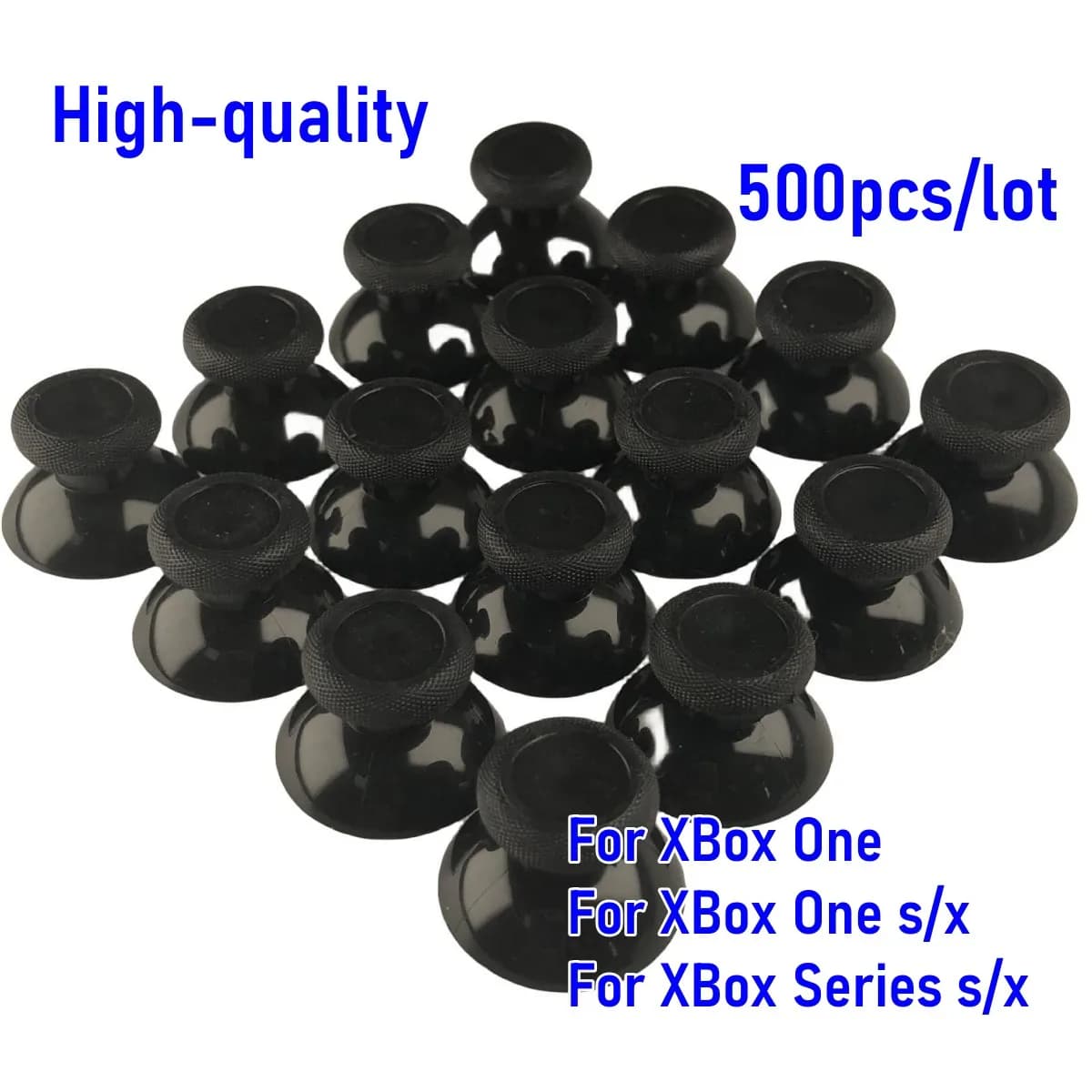 500PCS 3D Analogico Thumb Sticks Caps per XBox One Series XS XSS XSX Controller Analogico Thumbsticks Fungo Grips Copertura Nera
