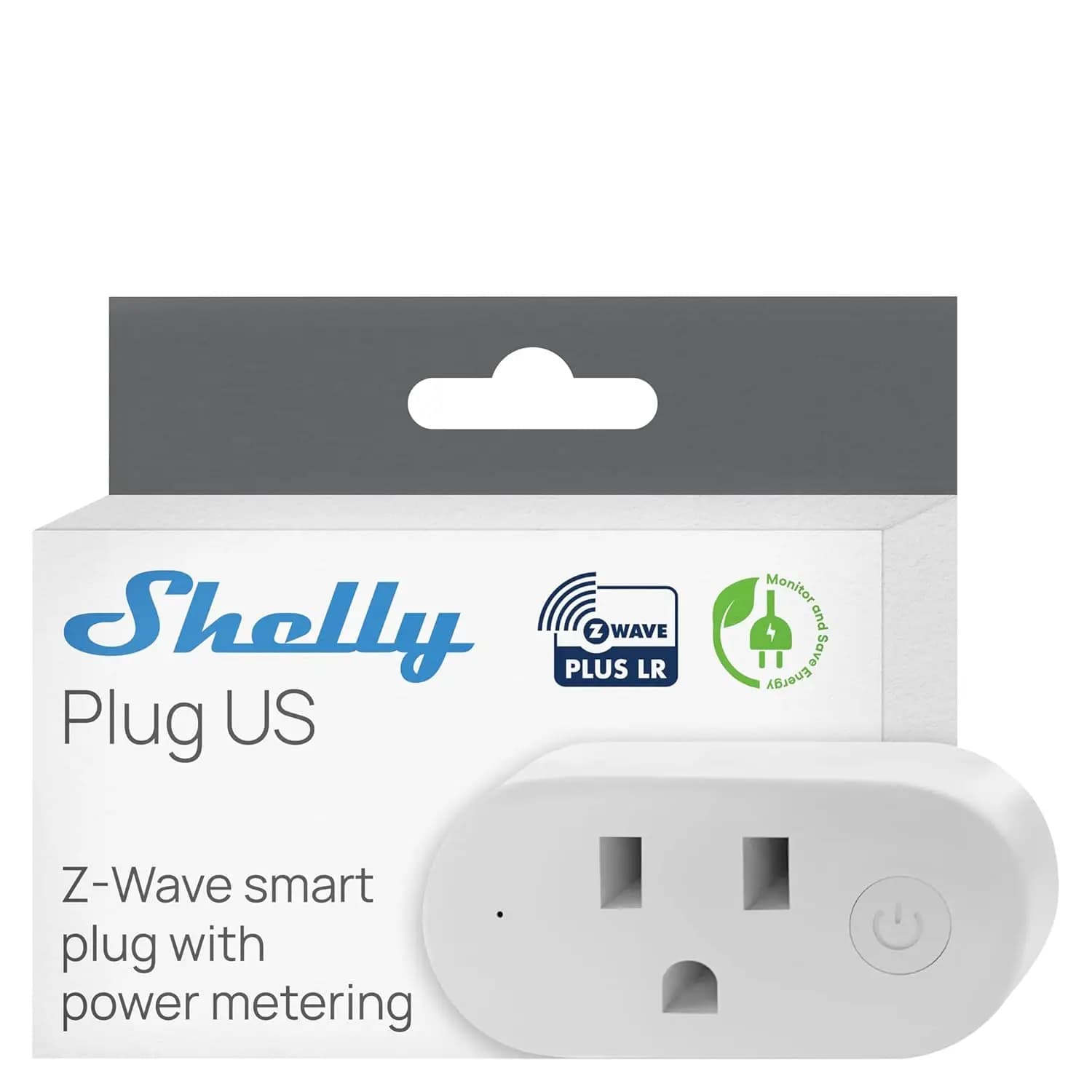 Presa Intelligente 15A Shelly Wave Plug US LR Z-Wave a Lungo Raggio con Monitoraggio Energetico per Domotica