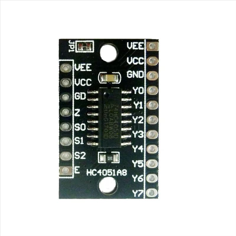 ELECT-Raspberry Pi per modulo multiplexer/demultiplexer analogico a 8 canali compatibile con Arduino HC4051A8 74HC4051 Breadboard Mountin