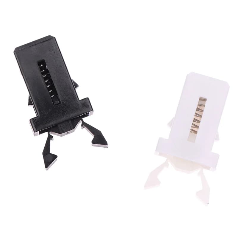 10 pezzi di bidone della spazzatura con serratura in plastica, interruttore autobloccante, chiusura di ricambio, compatibile con coperchio touch, chiusura per bidone, clip di riparazione bianca nera