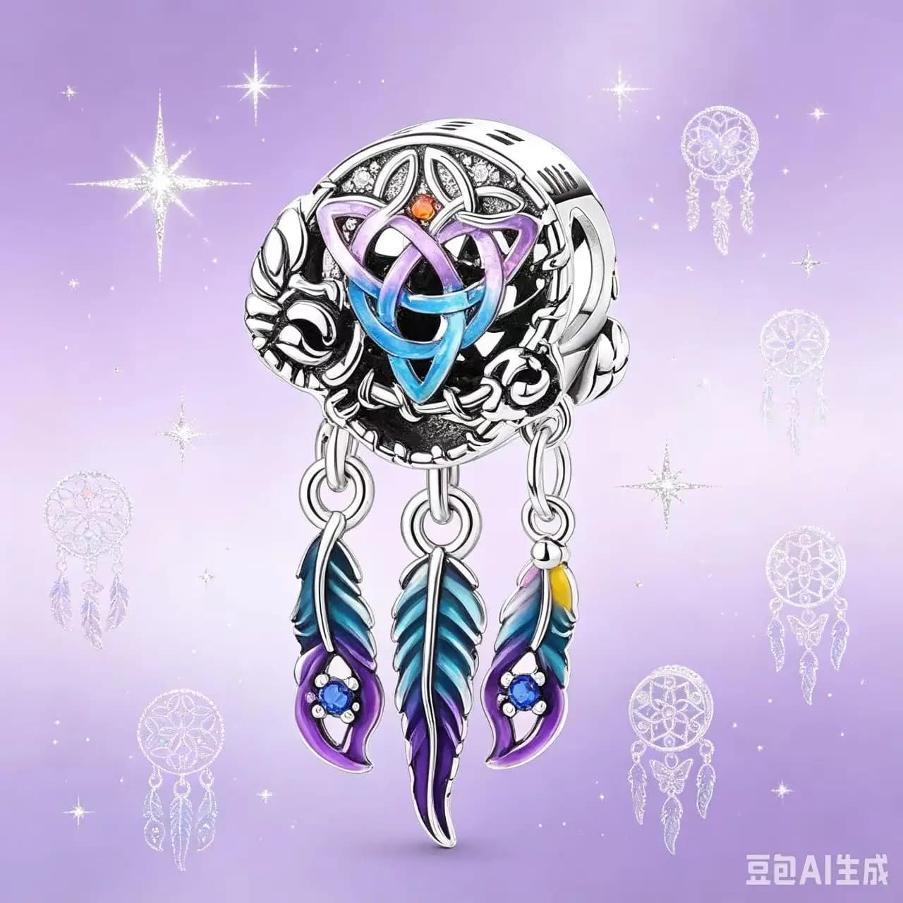 New 925 Sterling Silver Butterfly Heart-Shaped Dreamcatcher Pendant Fit Original Women 3mm Bracelet Necklace DIY Jewelry Gift