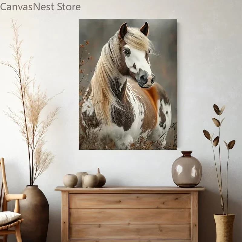 American Paint Horse Modern Animals Poster and Prints Canvas Painting Wall Art Pictures Home Decor Cuadros
