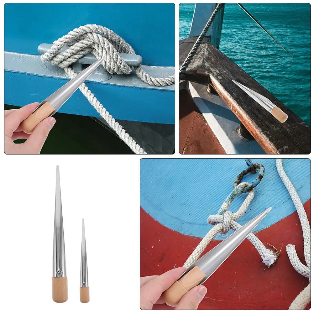 2 Pezzi Attrezzo per Filettatura in Acciaio Inox per Nautica, per Giunzione Corde di Yacht e Barche, Accessori per Cavi Marini