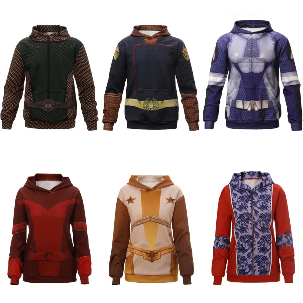 The Boys 4 Anime Clothes Firecracker the train the deep Cosplay Costumes Homelander Hoodies Halloween Costumes Superzentai
