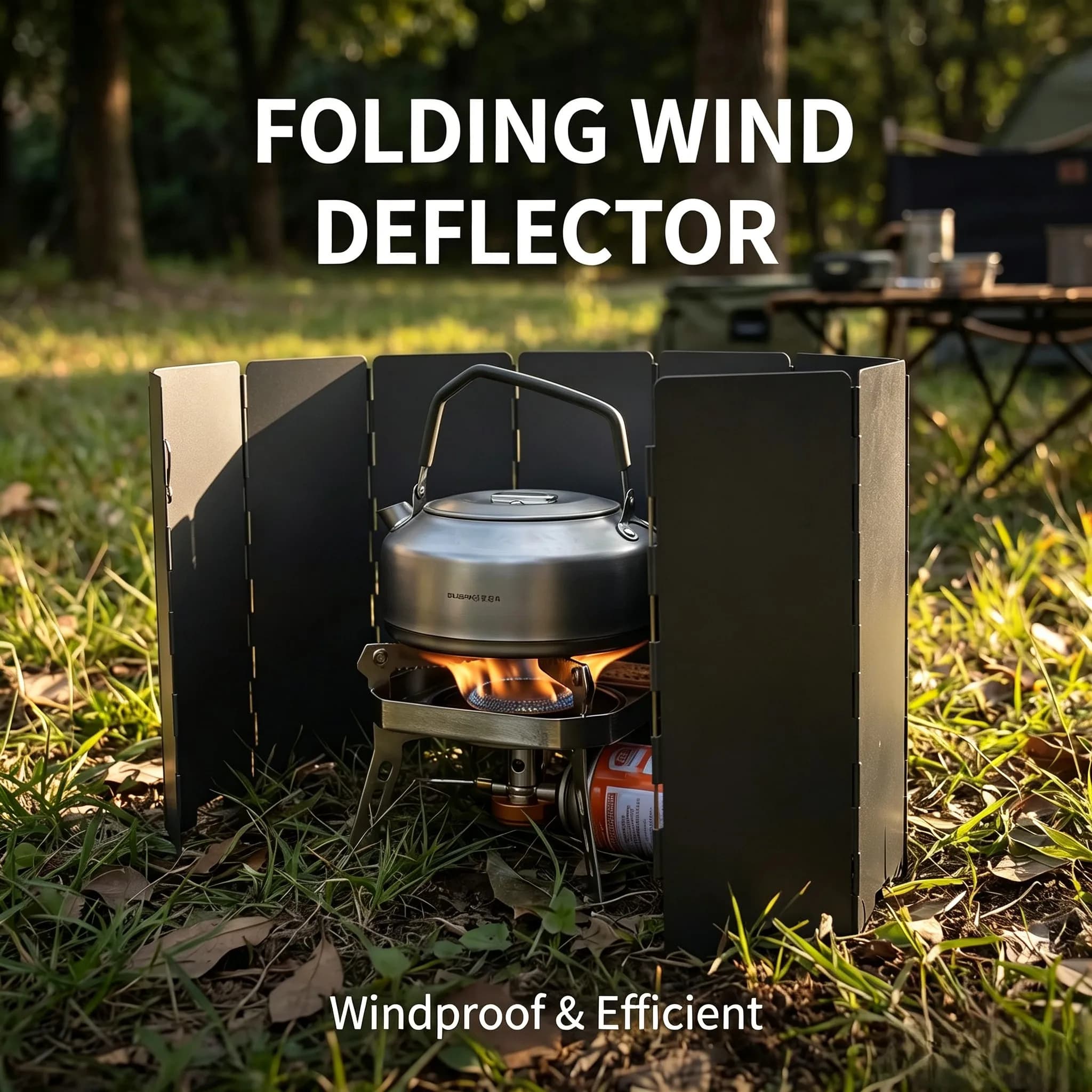 Portable Folding Wind Deflector Aluminum Wind Screen Cooker Windshield for Camping Stove Outdoor Picnic Gas Foldable Wind Block