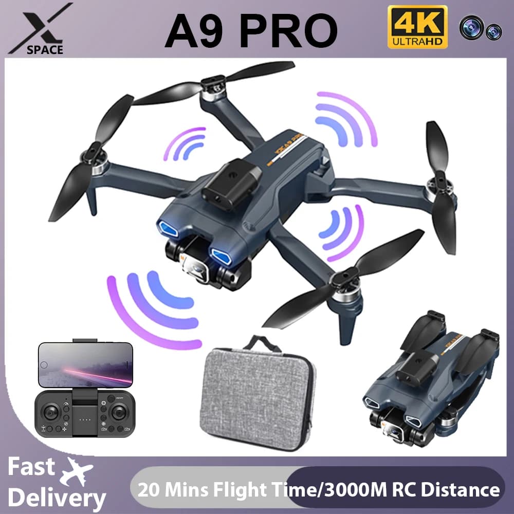 Nuovo A9 PRO 4K Drone 5G WIFI FPV 8K HD fotocamera elicottero Brushless pieghevole evitamento ostacoli professionale RC Quadcopter giocattolo 3KM