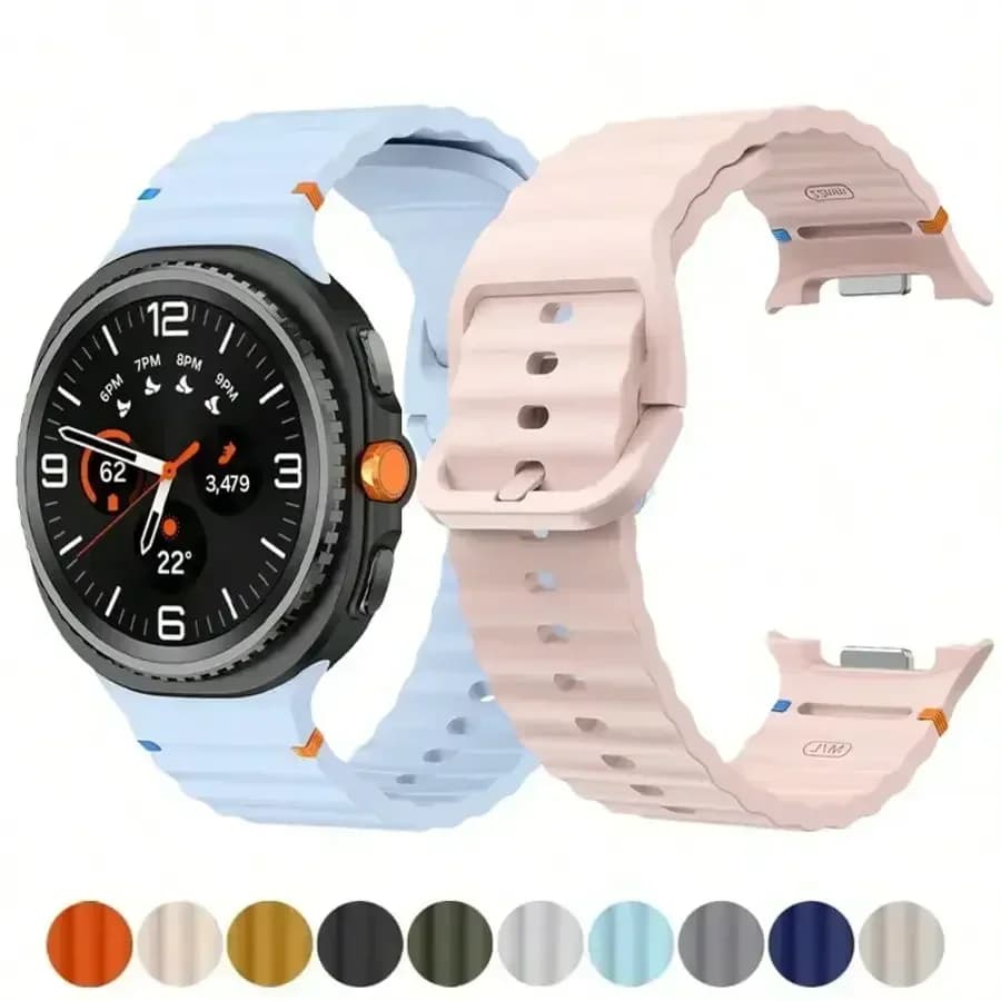 Silicone Band Compatible With Samsung Galaxy Watch 8 40MM 44MM Strap Accessories Smartwatch Rubber Bracelet For Galaxy Watch 8