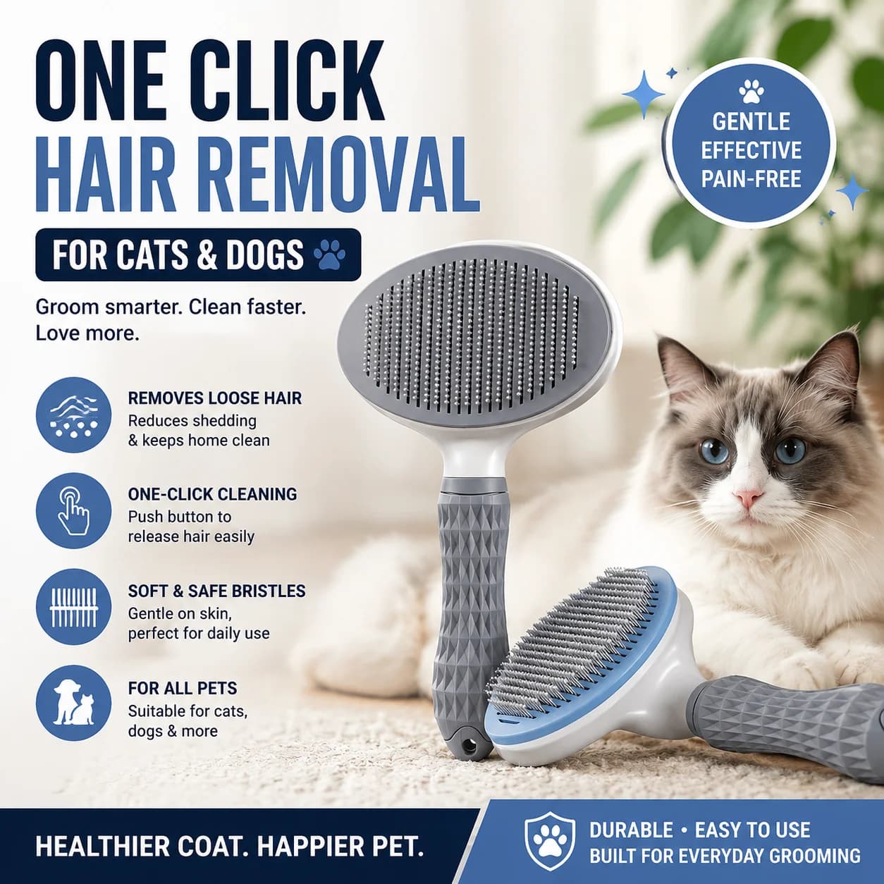 Cat comb, floating hair brush, dog hair brush, cat grooming tool, cleaning long hair, specialized pet cat supplies