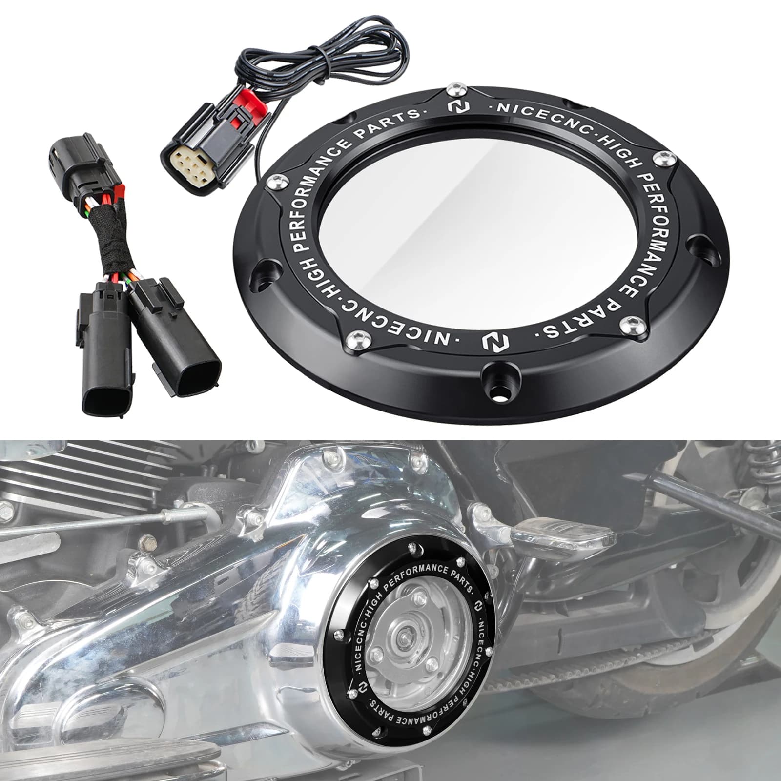 Copertura frizione moto LED per Harley Road King FLHR/XS Street Glide FLHX/S/SE Road Glide FLTRX/S/SE/ST Tri Glide Ultra Limited