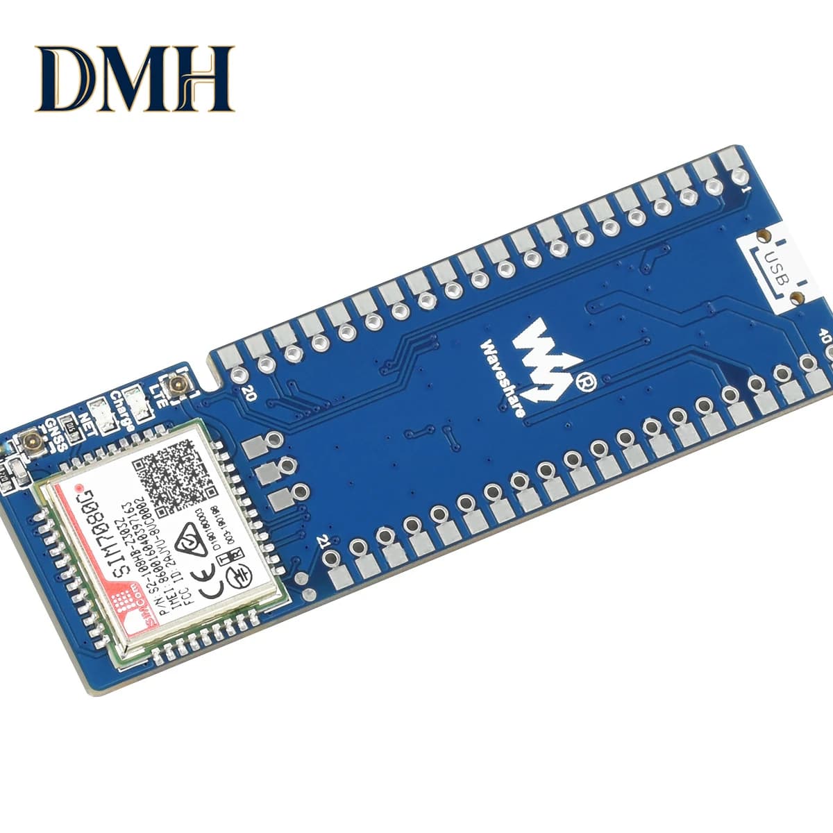Modulo DMH-Waveshare SIM7080G NB-IoT / Cat-M(eMTC) / GNSS per Raspberry Pi Pico con supporto per banda globale