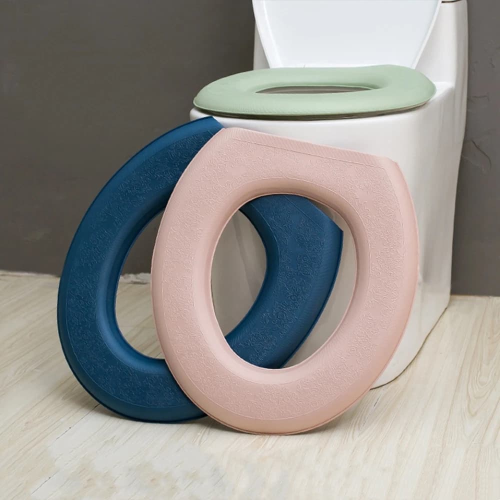 Coprisedile per WC morbido impermeabile Bagno Lavabile Closestool Tappetino Cuscino a forma di O Sedile per WC Bidet Accessori per copriwater