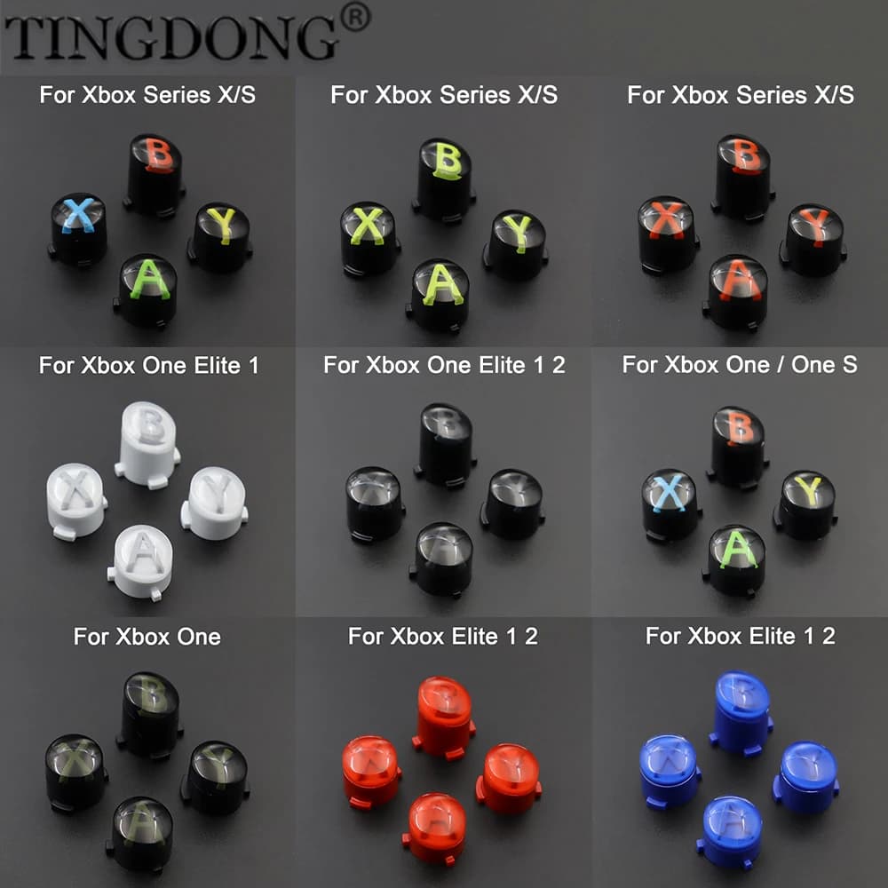 Set di Pulsanti Sostitutivi A B X Y per Controller Xbox One/Elite, Tasti ABXY per Gamepad Xbox Series X S, Parti di Ricambio
