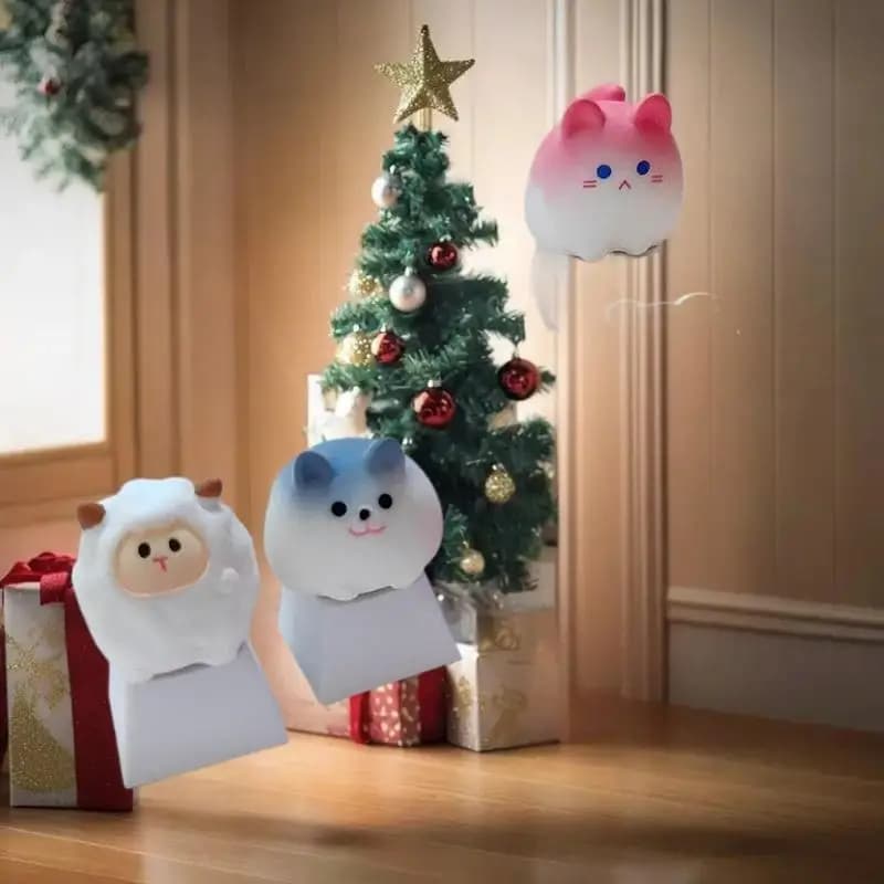 Adorabile copritasto animale cartone animato 3D, perfetto per tastiera meccanica, regalo di accessori fai da te per ragazze Kawaii