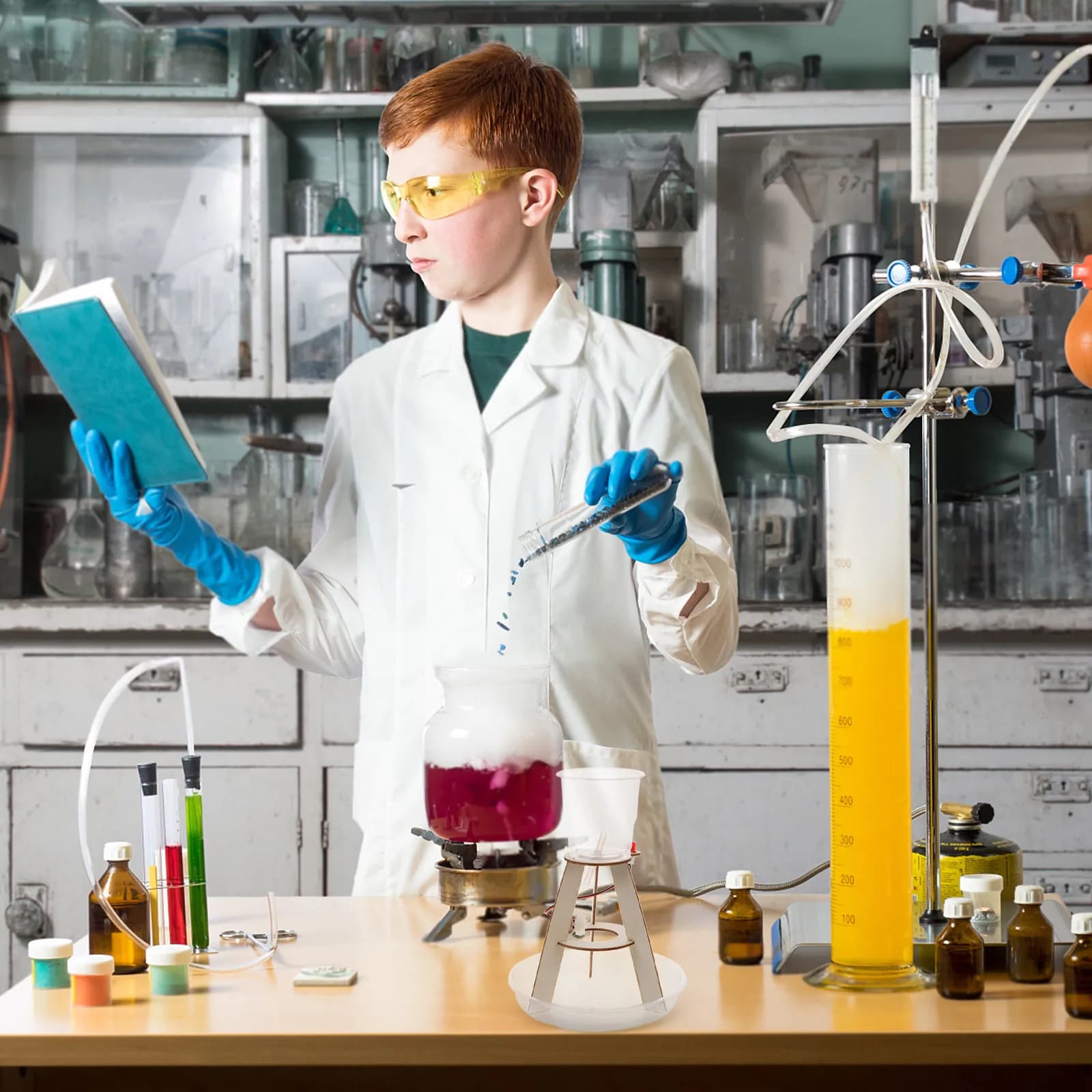 Kit Scientifico Idroelettrico Fai-da-Te, Generatore a Turbina ad Acqua, Set di Esperimenti Educativi STEM per Bambini, Kit di Fisica