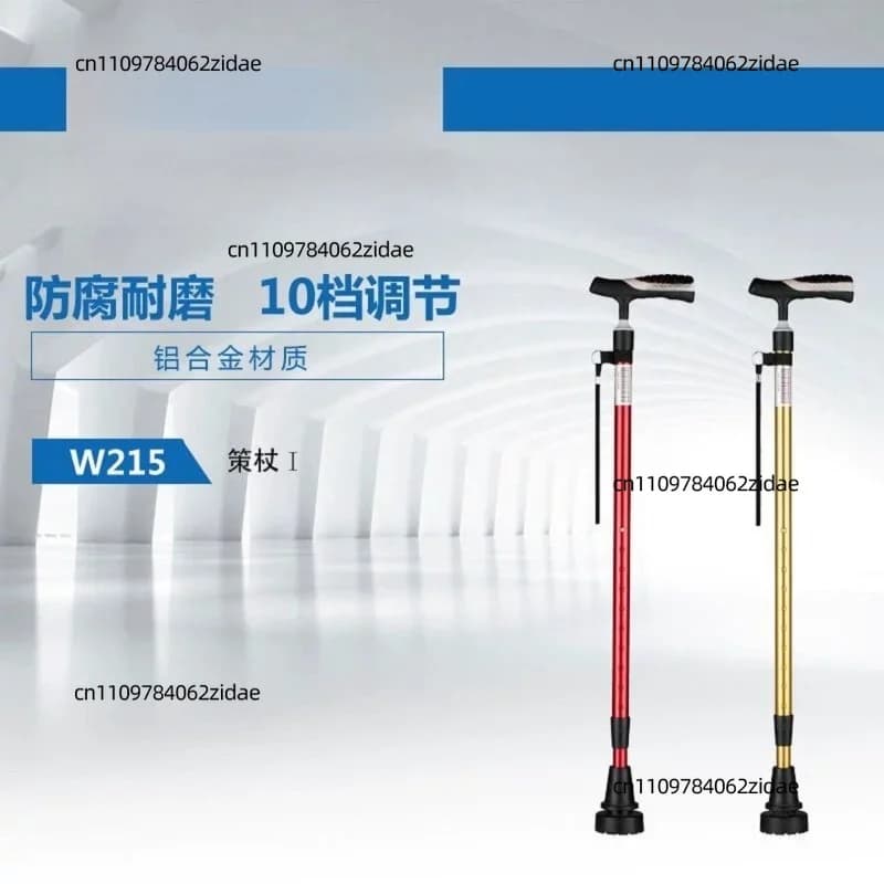 For Aluminum Alloy Retractable Walking Cane Non‑Slip Walking Aid Adjustable Trekking Pole for Elderly Seniors Outdoor Hiking