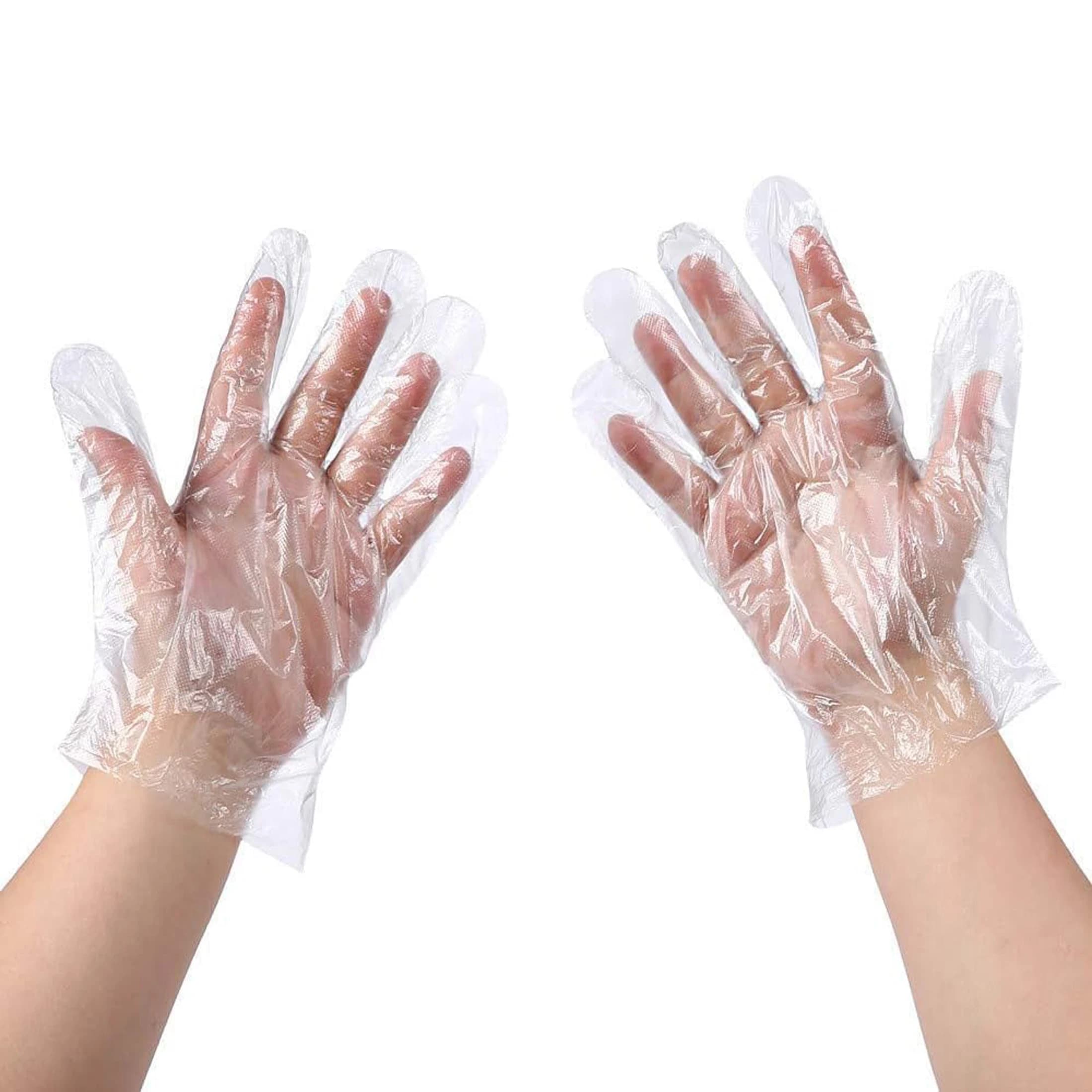 Sacchetti per guanti in plastica usa e getta, guanti per la pulizia in polietilene senza BPA e lattice, adatti per la lavorazione degli alimenti in cucina, cucinare un