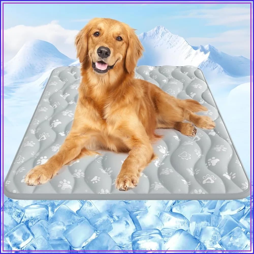 Super-Absorbent Cooling Mat for Dogs 44"x32" - Stay Cool & Dry, Washable, Non-Slip Pet Bed Mat