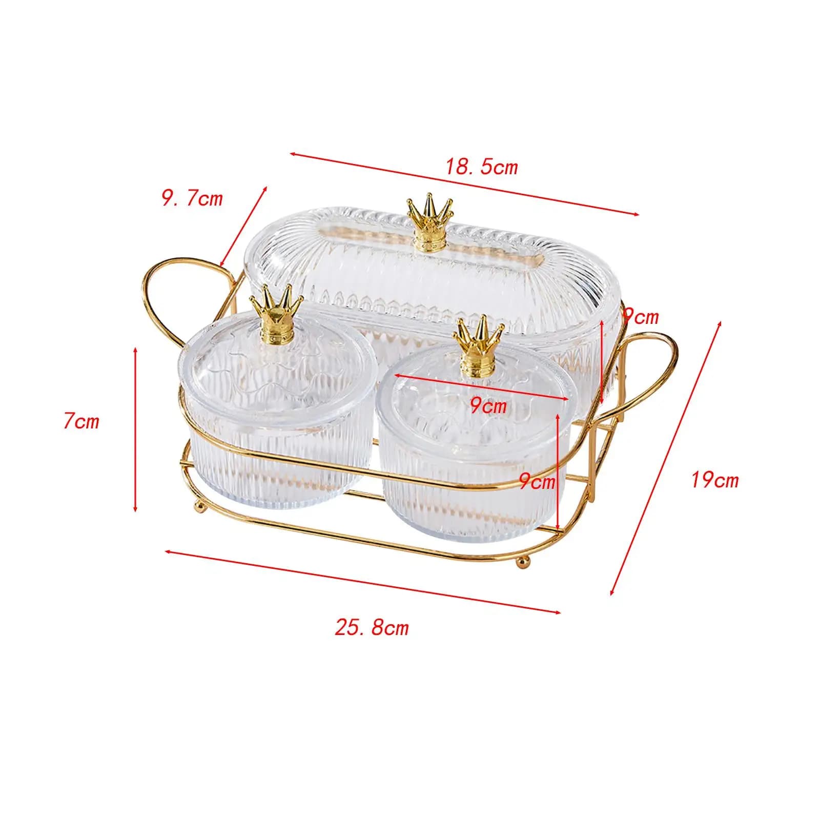 Dried Fruit Tray, Divided Serving Platter, Crown Snacks Dish