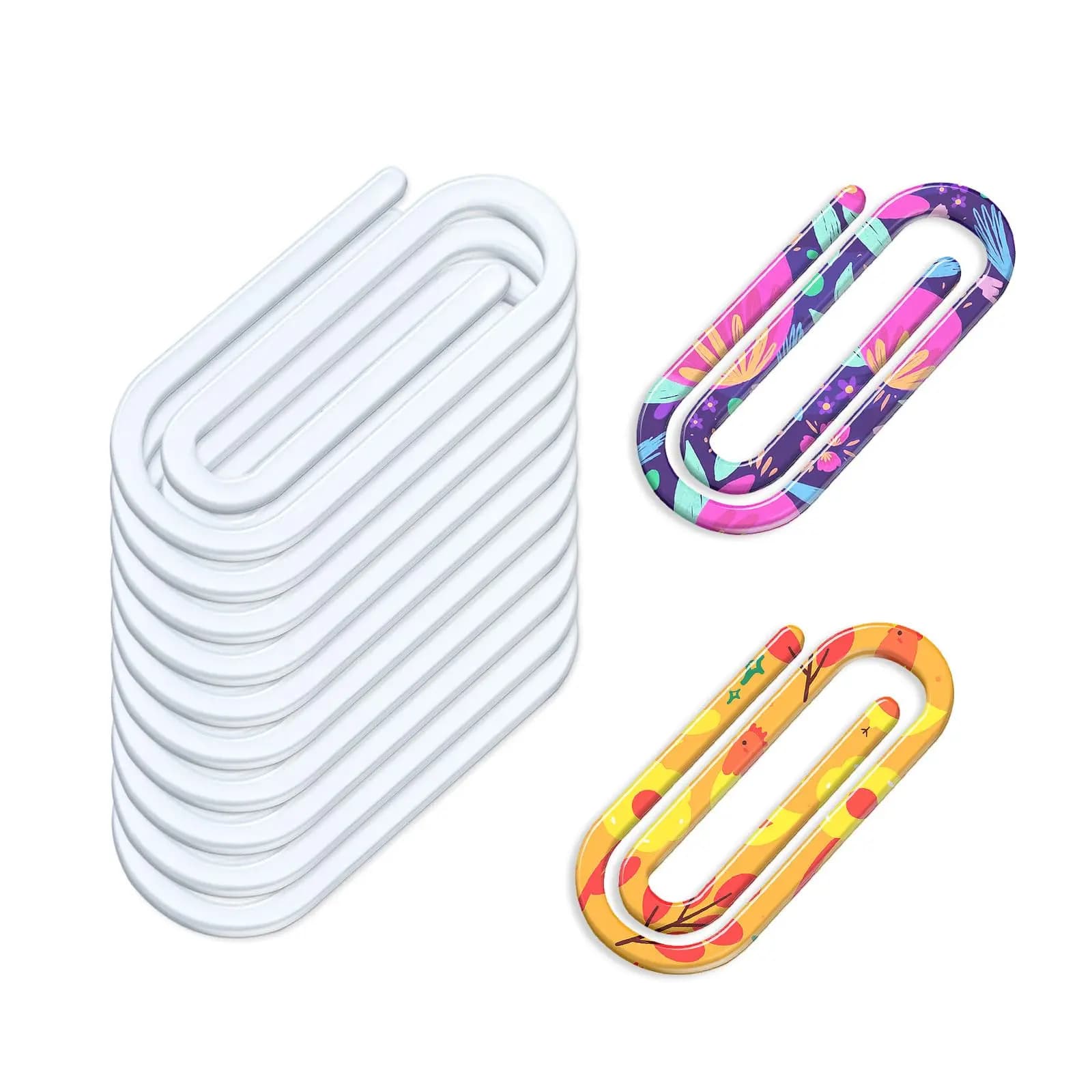 10pcs Sublimation Blanks Acrylic Paper Clips Jumbo Paper Clips Clear for Heat Transfer DIY Design Home Gift Crafts Supplies