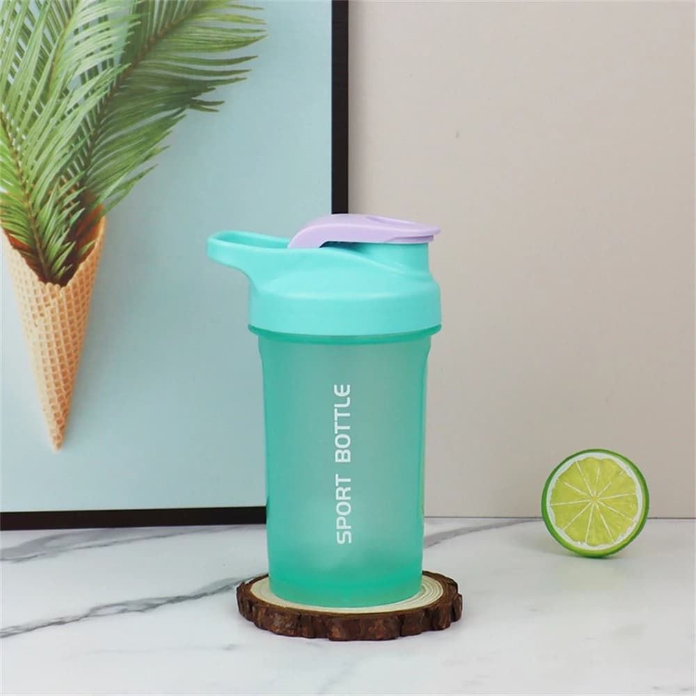 300ml Portable Shaker Bottle for Powder Protein with Graduated Scale, Water Bottle for Gym, Open and Sport Training