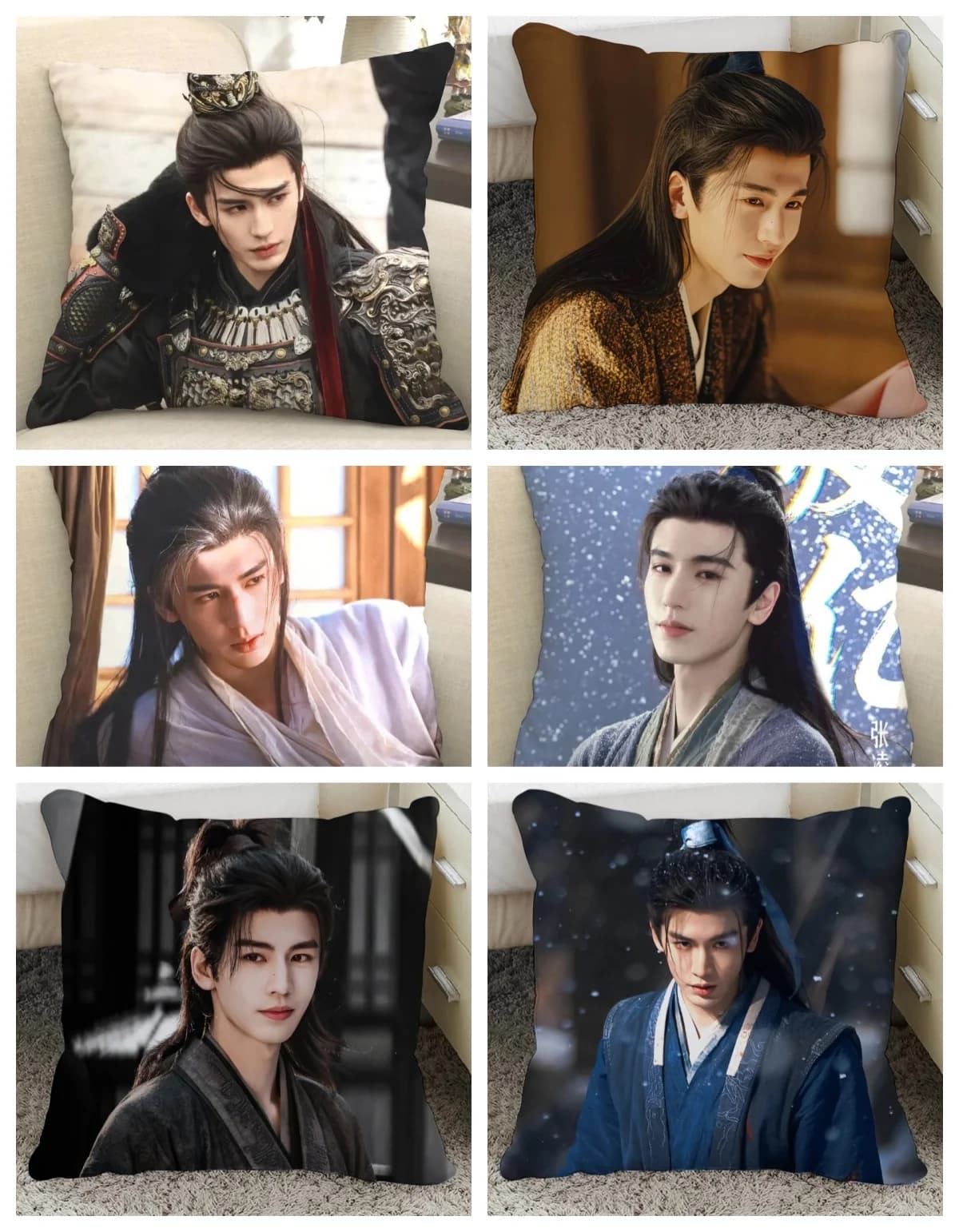 1 federa per cuscino decorativa per divano, stampa fronte-retro 2D in poliestere, cuscino Chasing Jade Zhang Linghe Tian Xiwei, regalo per gli amanti della drama