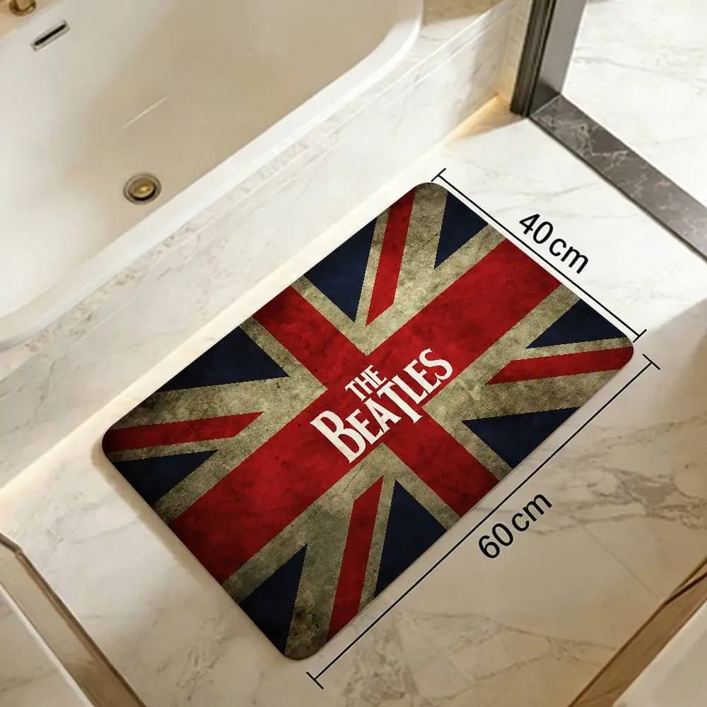 Tappetini per la camera dei Beatles Rock Band, antiscivolo, che assorbono l'acqua, cuscino a strisce lunghe, tappetino per la camera da letto, tappeti per la casa
