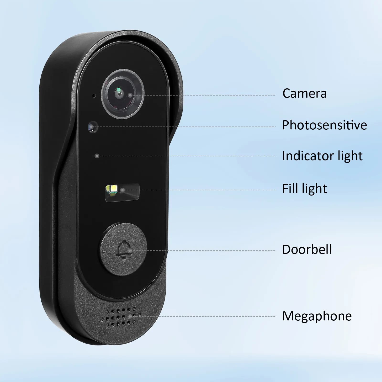Campanello Video Wireless con Telecamera, Campanello Intelligente con Connessione Facile e Design Impermeabile per una Sicurezza Affidabile