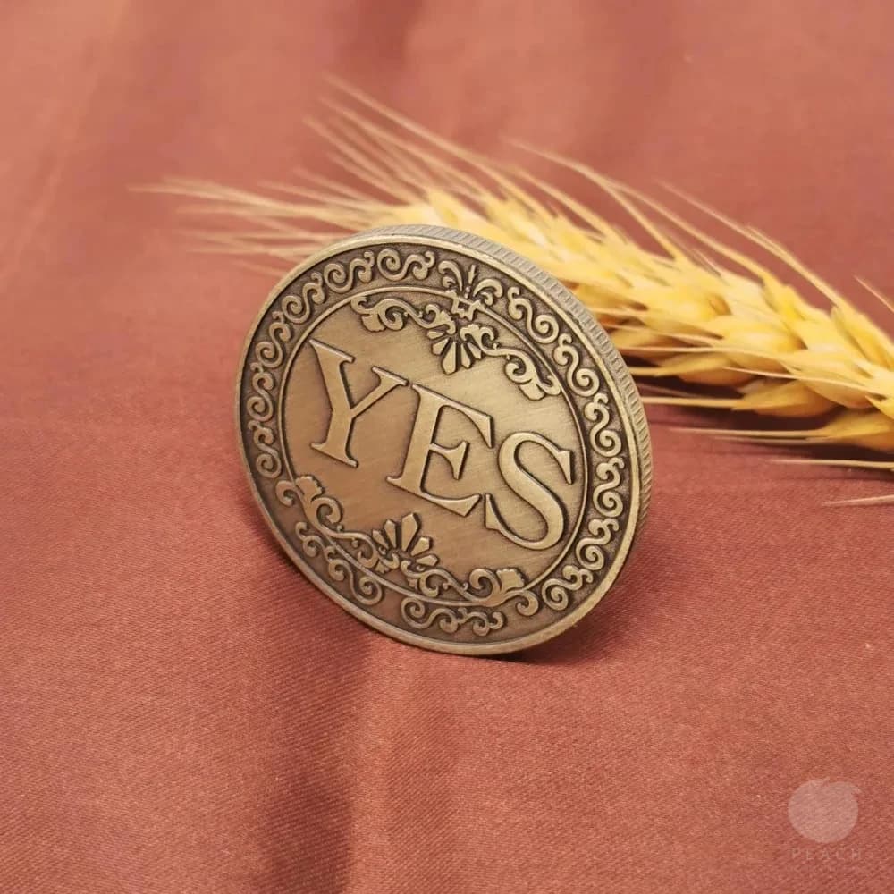 Bronze Yes or No Commemorative Coins Remembrance Coins Not Currency Game New NO Letter Challenge Coins Decision Creator