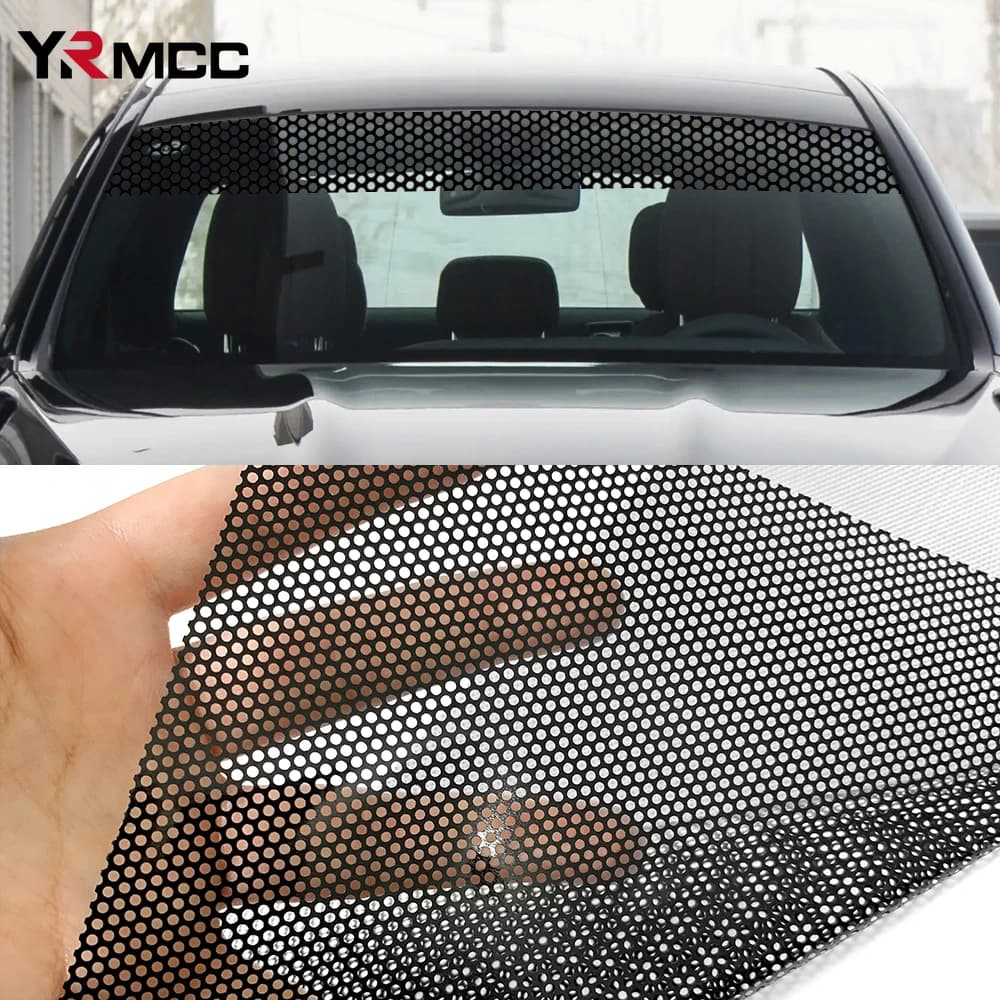 Adesivi per parasole per auto Fly Eye Pellicola a rete per visione unidirezionale Parabrezza anteriore automatico Design 3D Pellicola in vinile Decalcomanie Adesivo decorativo per auto