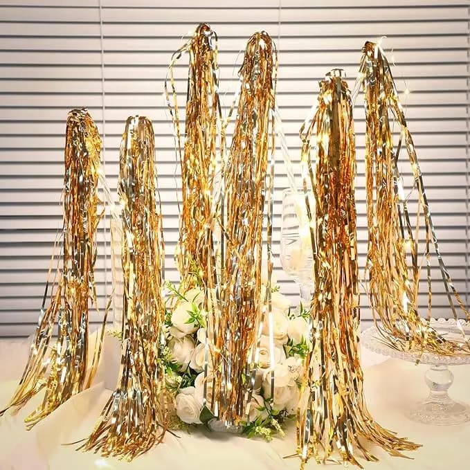 50 pz LED Foil Tinsel Matrimonio Bastoni Illuminati Matrimonio Fata Bacchette Illuminate Stick Bagliore Lampeggiante Bacchette per Bomboniere di Compleanno