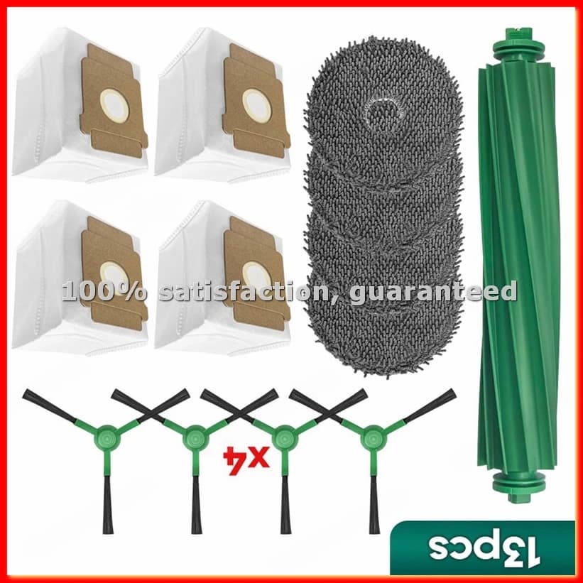 Combined Accessories for Plus 405 / 505, Spare Parts: Main brush, Lateral brush, Mop cloth, Duck bag - A63M
